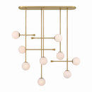 Nine Light Linear Chandelier<br /><span style="color:#4AB0CE;">Entrega: 4-10 dias en USA</span><br /><span style="color:#4AB0CE;font-size:60%;">PREGUNTE POR ENTREGA EN PANAMA</span><br />Collection: Ursolus<br />Finish: Legacy Brass