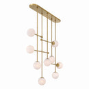 Nine Light Linear Chandelier<br /><span style="color:#4AB0CE;">Entrega: 4-10 dias en USA</span><br /><span style="color:#4AB0CE;font-size:60%;">PREGUNTE POR ENTREGA EN PANAMA</span><br />Collection: Ursolus<br />Finish: Legacy Brass