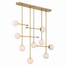 Nine Light Linear Chandelier<br /><span style="color:#4AB0CE;">Entrega: 4-10 dias en USA</span><br /><span style="color:#4AB0CE;font-size:60%;">PREGUNTE POR ENTREGA EN PANAMA</span><br />Collection: Ursolus<br />Finish: Legacy Brass