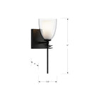 One Light Bath Sconce<br /><span style="color:#4AB0CE;">Entrega: 4-10 dias en USA</span><br /><span style="color:#4AB0CE;font-size:60%;">PREGUNTE POR ENTREGA EN PANAMA</span><br />Collection: Elowen<br />Finish: Dark Matte Black