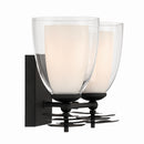 Two Light Vanity<br /><span style="color:#4AB0CE;">Entrega: 4-10 dias en USA</span><br /><span style="color:#4AB0CE;font-size:60%;">PREGUNTE POR ENTREGA EN PANAMA</span><br />Collection: Elowen<br />Finish: Dark Matte Black