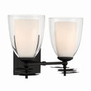 Two Light Vanity<br /><span style="color:#4AB0CE;">Entrega: 4-10 dias en USA</span><br /><span style="color:#4AB0CE;font-size:60%;">PREGUNTE POR ENTREGA EN PANAMA</span><br />Collection: Elowen<br />Finish: Dark Matte Black