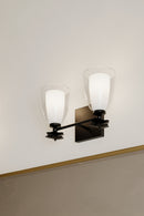 Two Light Vanity<br /><span style="color:#4AB0CE;">Entrega: 4-10 dias en USA</span><br /><span style="color:#4AB0CE;font-size:60%;">PREGUNTE POR ENTREGA EN PANAMA</span><br />Collection: Elowen<br />Finish: Dark Matte Black