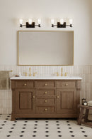 Minka-Lavery - 10253-899 - Three Light Vanity - Elowen - Dark Matte Black