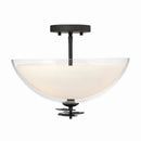 Three Light Semi-Flush Mount<br /><span style="color:#4AB0CE;">Entrega: 4-10 dias en USA</span><br /><span style="color:#4AB0CE;font-size:60%;">PREGUNTE POR ENTREGA EN PANAMA</span><br />Collection: Elowen<br />Finish: Dark Matte Black