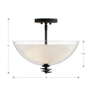 Three Light Semi-Flush Mount<br /><span style="color:#4AB0CE;">Entrega: 4-10 dias en USA</span><br /><span style="color:#4AB0CE;font-size:60%;">PREGUNTE POR ENTREGA EN PANAMA</span><br />Collection: Elowen<br />Finish: Dark Matte Black