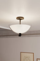 Three Light Semi-Flush Mount<br /><span style="color:#4AB0CE;">Entrega: 4-10 dias en USA</span><br /><span style="color:#4AB0CE;font-size:60%;">PREGUNTE POR ENTREGA EN PANAMA</span><br />Collection: Elowen<br />Finish: Dark Matte Black