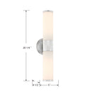 Two Light Wall Sconce<br /><span style="color:#4AB0CE;">Entrega: 4-10 dias en USA</span><br /><span style="color:#4AB0CE;font-size:60%;">PREGUNTE POR ENTREGA EN PANAMA</span><br />Collection: Voltelle<br />Finish: Chrome