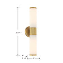 Two Light Wall Sconce<br /><span style="color:#4AB0CE;">Entrega: 4-10 dias en USA</span><br /><span style="color:#4AB0CE;font-size:60%;">PREGUNTE POR ENTREGA EN PANAMA</span><br />Collection: Voltelle<br />Finish: Brushed Gold