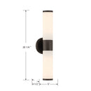Two Light Wall Sconce<br /><span style="color:#4AB0CE;">Entrega: 4-10 dias en USA</span><br /><span style="color:#4AB0CE;font-size:60%;">PREGUNTE POR ENTREGA EN PANAMA</span><br />Collection: Voltelle<br />Finish: Dark Bronze