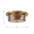 Four Light Flush Mount<br /><span style="color:#4AB0CE;">Entrega: 4-10 dias en USA</span><br /><span style="color:#4AB0CE;font-size:60%;">PREGUNTE POR ENTREGA EN PANAMA</span><br />Collection: Kiruna<br />Finish: Legacy Brass