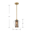 One Light Mini Pendant<br /><span style="color:#4AB0CE;">Entrega: 4-10 dias en USA</span><br /><span style="color:#4AB0CE;font-size:60%;">PREGUNTE POR ENTREGA EN PANAMA</span><br />Collection: Kiruna<br />Finish: Legacy Brass