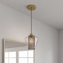 One Light Mini Pendant<br /><span style="color:#4AB0CE;">Entrega: 4-10 dias en USA</span><br /><span style="color:#4AB0CE;font-size:60%;">PREGUNTE POR ENTREGA EN PANAMA</span><br />Collection: Kiruna<br />Finish: Legacy Brass