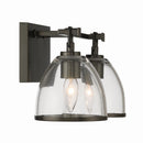 Two Light Vanity<br /><span style="color:#4AB0CE;">Entrega: 4-10 dias en USA</span><br /><span style="color:#4AB0CE;font-size:60%;">PREGUNTE POR ENTREGA EN PANAMA</span><br />Collection: Wynnfrost<br />Finish: Rustic Gun Metal