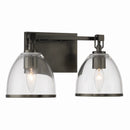 Two Light Vanity<br /><span style="color:#4AB0CE;">Entrega: 4-10 dias en USA</span><br /><span style="color:#4AB0CE;font-size:60%;">PREGUNTE POR ENTREGA EN PANAMA</span><br />Collection: Wynnfrost<br />Finish: Rustic Gun Metal
