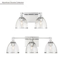 Two Light Vanity<br /><span style="color:#4AB0CE;">Entrega: 4-10 dias en USA</span><br /><span style="color:#4AB0CE;font-size:60%;">PREGUNTE POR ENTREGA EN PANAMA</span><br />Collection: Wynnfrost<br />Finish: Chrome