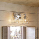 Two Light Vanity<br /><span style="color:#4AB0CE;">Entrega: 4-10 dias en USA</span><br /><span style="color:#4AB0CE;font-size:60%;">PREGUNTE POR ENTREGA EN PANAMA</span><br />Collection: Wynnfrost<br />Finish: Chrome