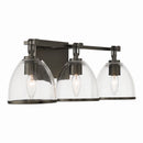 Three Light Vanity<br /><span style="color:#4AB0CE;">Entrega: 4-10 dias en USA</span><br /><span style="color:#4AB0CE;font-size:60%;">PREGUNTE POR ENTREGA EN PANAMA</span><br />Collection: Wynnfrost<br />Finish: Rustic Gun Metal
