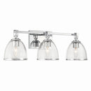 Three Light Vanity<br /><span style="color:#4AB0CE;">Entrega: 4-10 dias en USA</span><br /><span style="color:#4AB0CE;font-size:60%;">PREGUNTE POR ENTREGA EN PANAMA</span><br />Collection: Wynnfrost<br />Finish: Chrome