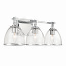Three Light Vanity<br /><span style="color:#4AB0CE;">Entrega: 4-10 dias en USA</span><br /><span style="color:#4AB0CE;font-size:60%;">PREGUNTE POR ENTREGA EN PANAMA</span><br />Collection: Wynnfrost<br />Finish: Chrome