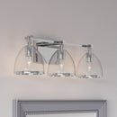 Three Light Vanity<br /><span style="color:#4AB0CE;">Entrega: 4-10 dias en USA</span><br /><span style="color:#4AB0CE;font-size:60%;">PREGUNTE POR ENTREGA EN PANAMA</span><br />Collection: Wynnfrost<br />Finish: Chrome