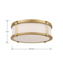 LED Flush Mount<br /><span style="color:#4AB0CE;">Entrega: 4-10 dias en USA</span><br /><span style="color:#4AB0CE;font-size:60%;">PREGUNTE POR ENTREGA EN PANAMA</span><br />Collection: Merick<br />Finish: Legacy Brass