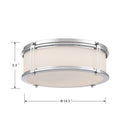 LED Flush Mount<br /><span style="color:#4AB0CE;">Entrega: 4-10 dias en USA</span><br /><span style="color:#4AB0CE;font-size:60%;">PREGUNTE POR ENTREGA EN PANAMA</span><br />Collection: Merick<br />Finish: Chrome