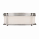 LED Flush Mount<br /><span style="color:#4AB0CE;">Entrega: 4-10 dias en USA</span><br /><span style="color:#4AB0CE;font-size:60%;">PREGUNTE POR ENTREGA EN PANAMA</span><br />Collection: Merick<br />Finish: Brushed Nickel