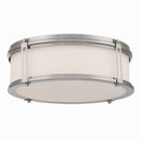 LED Flush Mount<br /><span style="color:#4AB0CE;">Entrega: 4-10 dias en USA</span><br /><span style="color:#4AB0CE;font-size:60%;">PREGUNTE POR ENTREGA EN PANAMA</span><br />Collection: Merick<br />Finish: Brushed Nickel