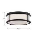 LED Flush Mount<br /><span style="color:#4AB0CE;">Entrega: 4-10 dias en USA</span><br /><span style="color:#4AB0CE;font-size:60%;">PREGUNTE POR ENTREGA EN PANAMA</span><br />Collection: Merick<br />Finish: Dark Matte Black