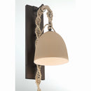 One Light Wall Sconce<br /><span style="color:#4AB0CE;">Entrega: 4-10 dias en USA</span><br /><span style="color:#4AB0CE;font-size:60%;">PREGUNTE POR ENTREGA EN PANAMA</span><br />Collection: Cordón<br />Finish: Dark Bronze