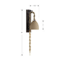 One Light Wall Sconce<br /><span style="color:#4AB0CE;">Entrega: 4-10 dias en USA</span><br /><span style="color:#4AB0CE;font-size:60%;">PREGUNTE POR ENTREGA EN PANAMA</span><br />Collection: Cordón<br />Finish: Dark Bronze