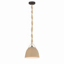 One Light Pendant<br /><span style="color:#4AB0CE;">Entrega: 4-10 dias en USA</span><br /><span style="color:#4AB0CE;font-size:60%;">PREGUNTE POR ENTREGA EN PANAMA</span><br />Collection: Cordón<br />Finish: Dark Bronze