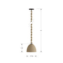 One Light Pendant<br /><span style="color:#4AB0CE;">Entrega: 4-10 dias en USA</span><br /><span style="color:#4AB0CE;font-size:60%;">PREGUNTE POR ENTREGA EN PANAMA</span><br />Collection: Cordón<br />Finish: Dark Bronze