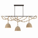 Three Light Linear Chandelier<br /><span style="color:#4AB0CE;">Entrega: 4-10 dias en USA</span><br /><span style="color:#4AB0CE;font-size:60%;">PREGUNTE POR ENTREGA EN PANAMA</span><br />Collection: Cordón<br />Finish: Dark Bronze