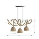 Three Light Linear Chandelier<br /><span style="color:#4AB0CE;">Entrega: 4-10 dias en USA</span><br /><span style="color:#4AB0CE;font-size:60%;">PREGUNTE POR ENTREGA EN PANAMA</span><br />Collection: Cordón<br />Finish: Dark Bronze