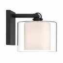 One Light Bath Sconce<br /><span style="color:#4AB0CE;">Entrega: 4-10 dias en USA</span><br /><span style="color:#4AB0CE;font-size:60%;">PREGUNTE POR ENTREGA EN PANAMA</span><br />Collection: Seville<br />Finish: Dark Matte Black