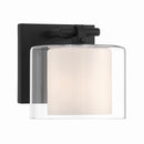 One Light Bath Sconce<br /><span style="color:#4AB0CE;">Entrega: 4-10 dias en USA</span><br /><span style="color:#4AB0CE;font-size:60%;">PREGUNTE POR ENTREGA EN PANAMA</span><br />Collection: Seville<br />Finish: Dark Matte Black