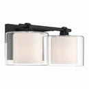 Two Light Vanity<br /><span style="color:#4AB0CE;">Entrega: 4-10 dias en USA</span><br /><span style="color:#4AB0CE;font-size:60%;">PREGUNTE POR ENTREGA EN PANAMA</span><br />Collection: Seville<br />Finish: Dark Matte Black