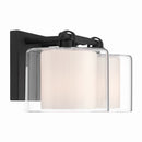 Two Light Vanity<br /><span style="color:#4AB0CE;">Entrega: 4-10 dias en USA</span><br /><span style="color:#4AB0CE;font-size:60%;">PREGUNTE POR ENTREGA EN PANAMA</span><br />Collection: Seville<br />Finish: Dark Matte Black