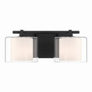 Two Light Vanity<br /><span style="color:#4AB0CE;">Entrega: 4-10 dias en USA</span><br /><span style="color:#4AB0CE;font-size:60%;">PREGUNTE POR ENTREGA EN PANAMA</span><br />Collection: Seville<br />Finish: Dark Matte Black
