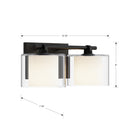 Two Light Vanity<br /><span style="color:#4AB0CE;">Entrega: 4-10 dias en USA</span><br /><span style="color:#4AB0CE;font-size:60%;">PREGUNTE POR ENTREGA EN PANAMA</span><br />Collection: Seville<br />Finish: Dark Matte Black