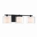 Three Light Vanity<br /><span style="color:#4AB0CE;">Entrega: 4-10 dias en USA</span><br /><span style="color:#4AB0CE;font-size:60%;">PREGUNTE POR ENTREGA EN PANAMA</span><br />Collection: Seville<br />Finish: Dark Matte Black