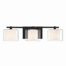 Three Light Vanity<br /><span style="color:#4AB0CE;">Entrega: 4-10 dias en USA</span><br /><span style="color:#4AB0CE;font-size:60%;">PREGUNTE POR ENTREGA EN PANAMA</span><br />Collection: Seville<br />Finish: Dark Matte Black
