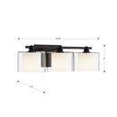 Three Light Vanity<br /><span style="color:#4AB0CE;">Entrega: 4-10 dias en USA</span><br /><span style="color:#4AB0CE;font-size:60%;">PREGUNTE POR ENTREGA EN PANAMA</span><br />Collection: Seville<br />Finish: Dark Matte Black