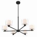 Six Light Chandelier<br /><span style="color:#4AB0CE;">Entrega: 4-10 dias en USA</span><br /><span style="color:#4AB0CE;font-size:60%;">PREGUNTE POR ENTREGA EN PANAMA</span><br />Collection: Seville<br />Finish: Dark Matte Black