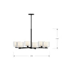 Six Light Chandelier<br /><span style="color:#4AB0CE;">Entrega: 4-10 dias en USA</span><br /><span style="color:#4AB0CE;font-size:60%;">PREGUNTE POR ENTREGA EN PANAMA</span><br />Collection: Seville<br />Finish: Dark Matte Black