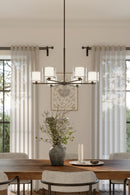 Six Light Chandelier<br /><span style="color:#4AB0CE;">Entrega: 4-10 dias en USA</span><br /><span style="color:#4AB0CE;font-size:60%;">PREGUNTE POR ENTREGA EN PANAMA</span><br />Collection: Seville<br />Finish: Dark Matte Black