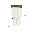 One Light Wall Sconce<br /><span style="color:#4AB0CE;">Entrega: 4-10 dias en USA</span><br /><span style="color:#4AB0CE;font-size:60%;">PREGUNTE POR ENTREGA EN PANAMA</span><br />Collection: Briscade<br />Finish: Dark Bronze