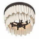 Six Light Semi-Flush Mount<br /><span style="color:#4AB0CE;">Entrega: 4-10 dias en USA</span><br /><span style="color:#4AB0CE;font-size:60%;">PREGUNTE POR ENTREGA EN PANAMA</span><br />Collection: Briscade<br />Finish: Dark Bronze